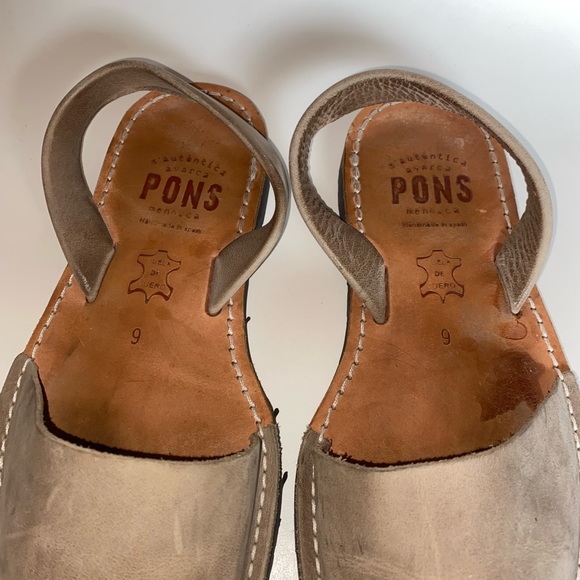 Pons Leather Slingback sandals Sz 9 Women’s - Picture 5 of 13